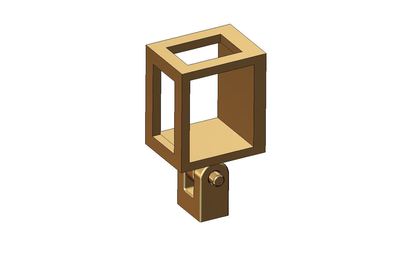 H letter varsity font 12x10x10mm enamel bail link 3D print model_3