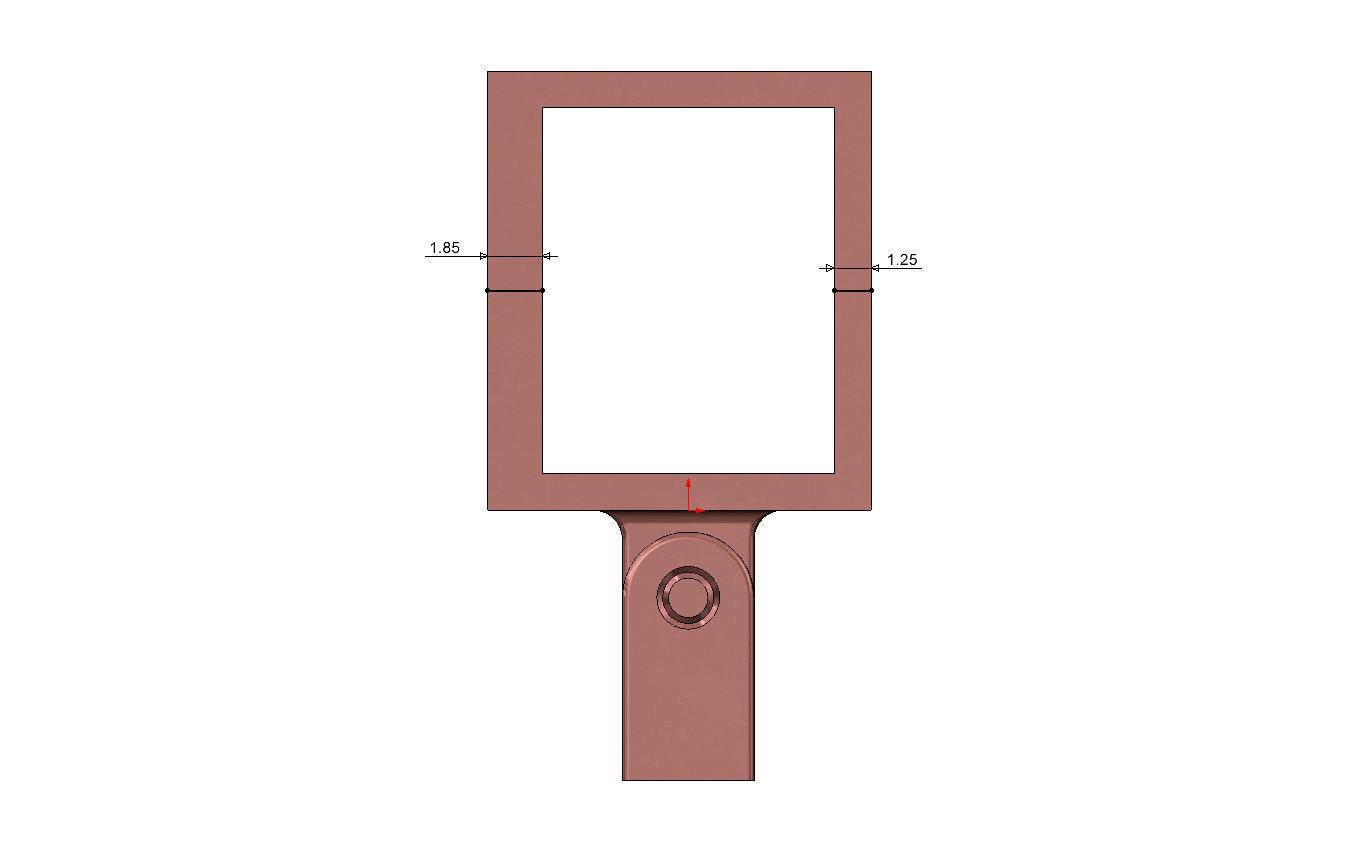H letter varsity font 12x10x10mm enamel bail link 3D print model_10