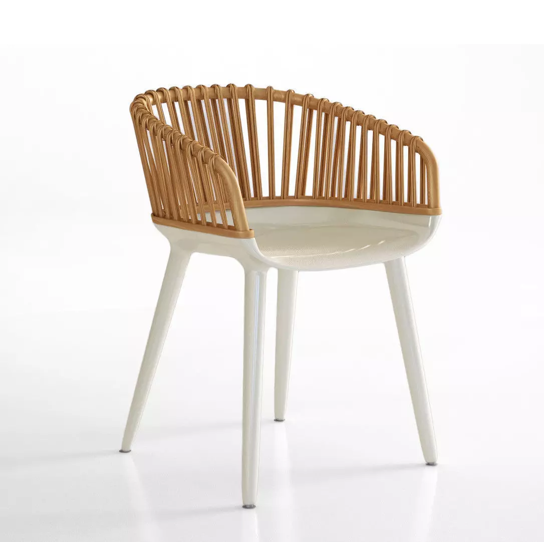 Rattan chair 3D print model_0