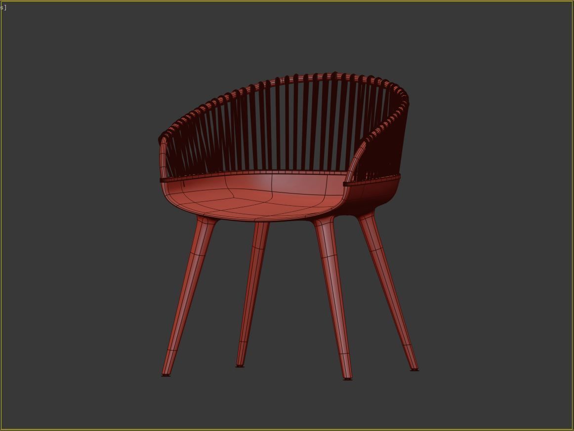 Rattan chair 3D print model_2