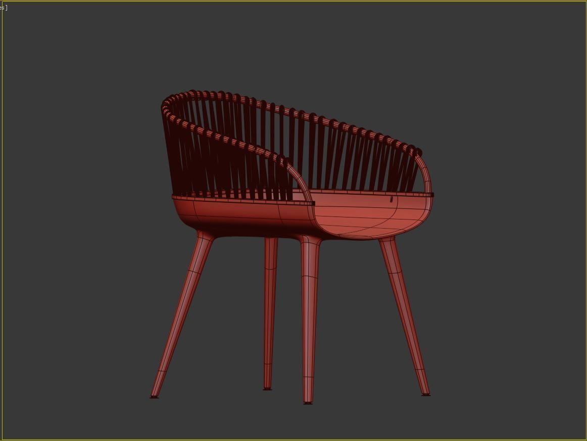 Rattan chair 3D print model_1
