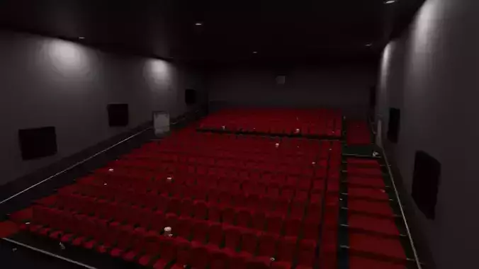 Cinema - Low Poly chair with popcorn and glasses Low-poly 3D model