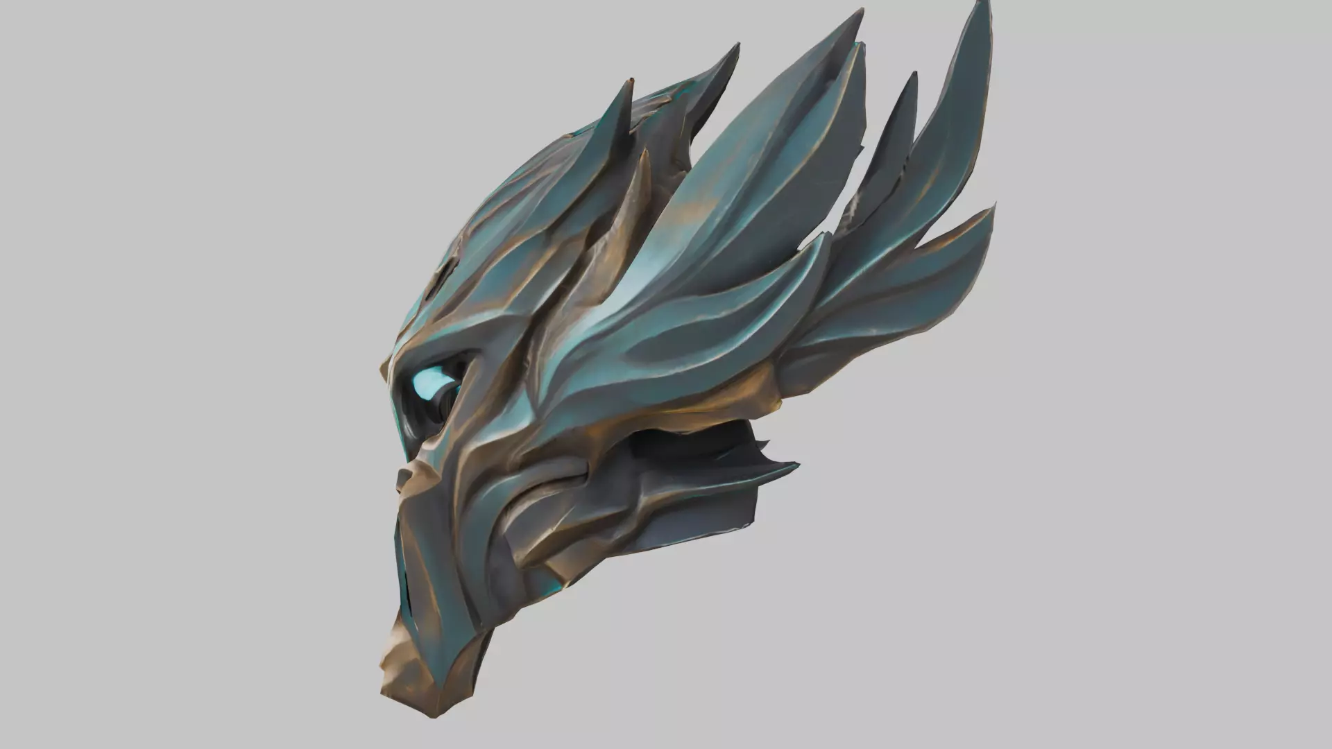 Dark Sentinel Mask Low-poly 3D model_6