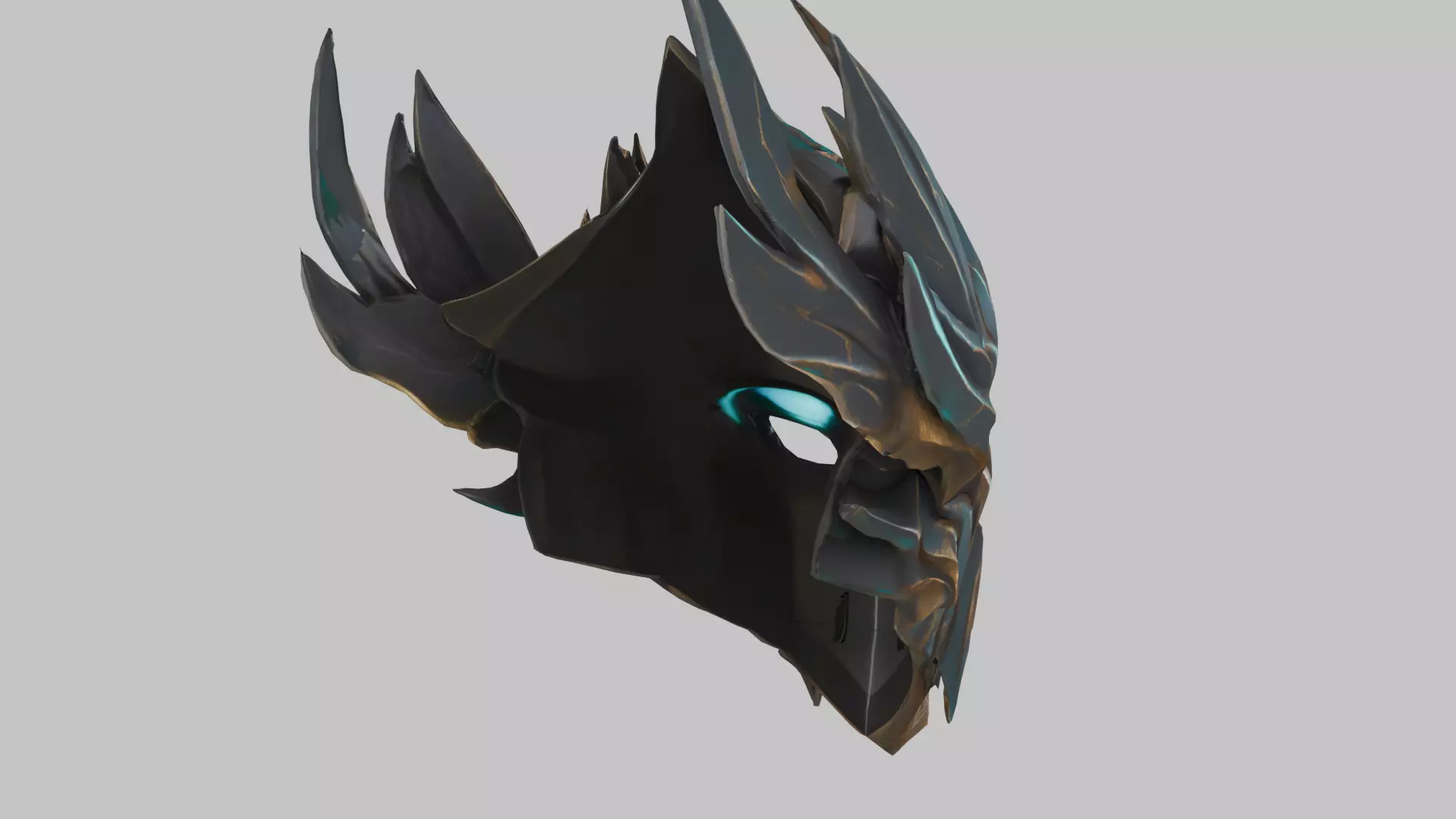 Dark Sentinel Mask Low-poly 3D model_3