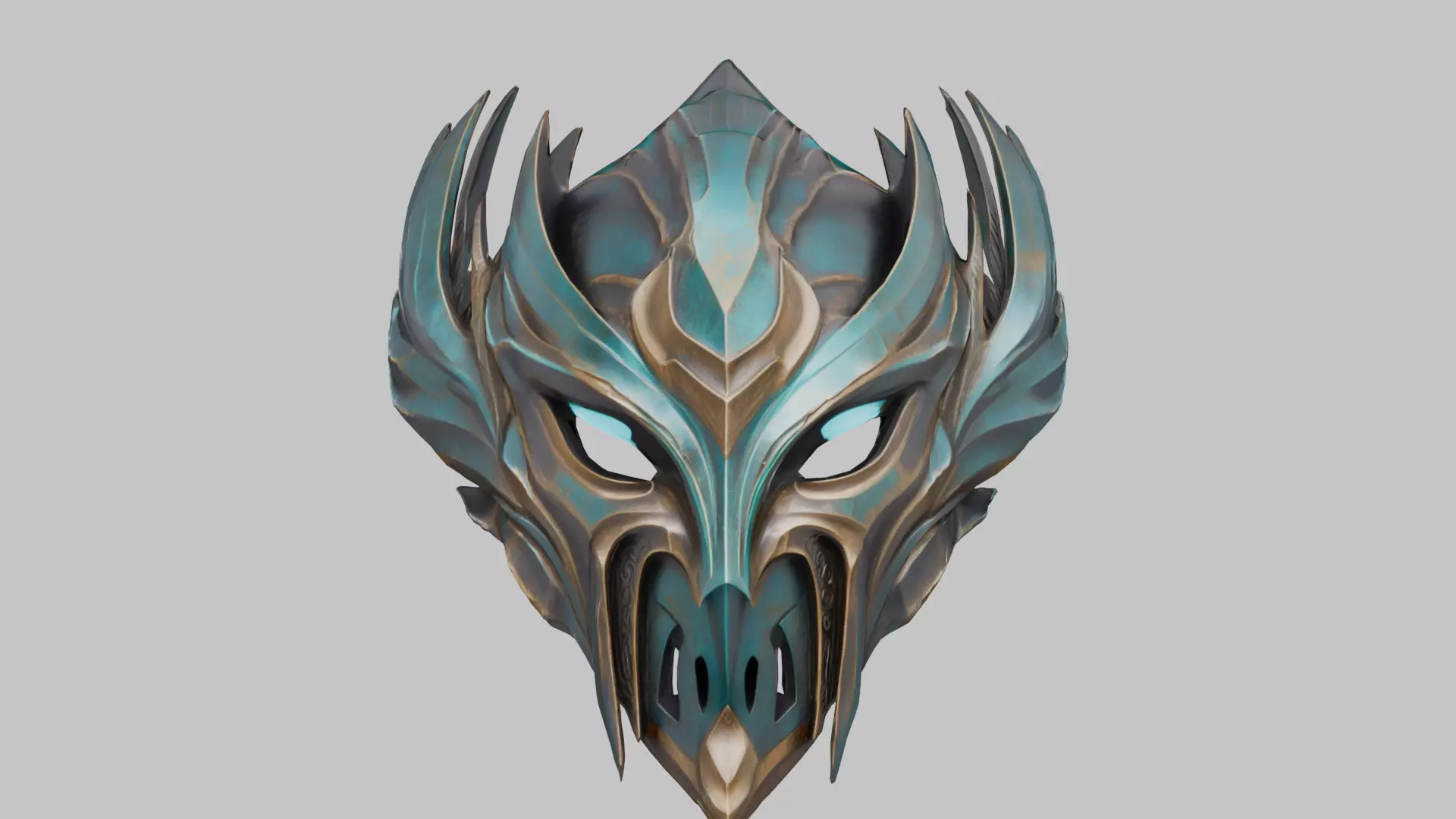 Dark Sentinel Mask Low-poly 3D model_0