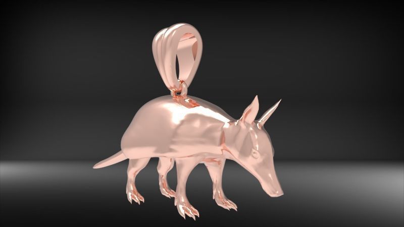 Armdillo Pendant 3D print model_15