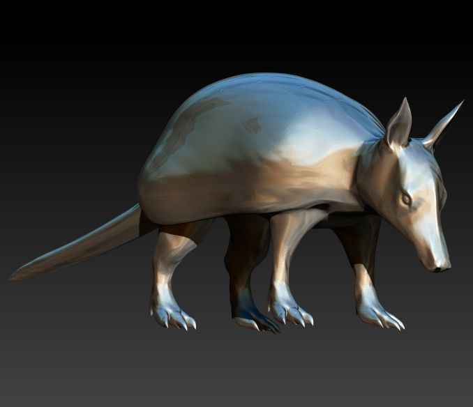 Armdillo Pendant 3D print model_27