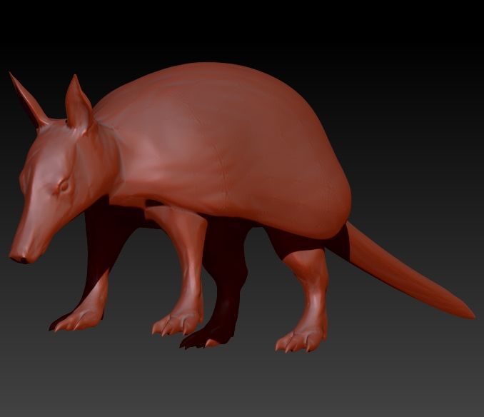 Armdillo Pendant 3D print model_9