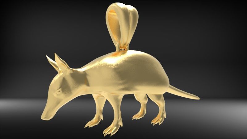 Armdillo Pendant 3D print model_10