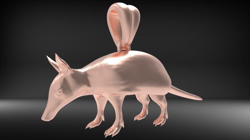 Armdillo Pendant 3D print model_8