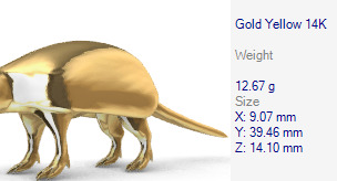 Armdillo Pendant 3D print model_25