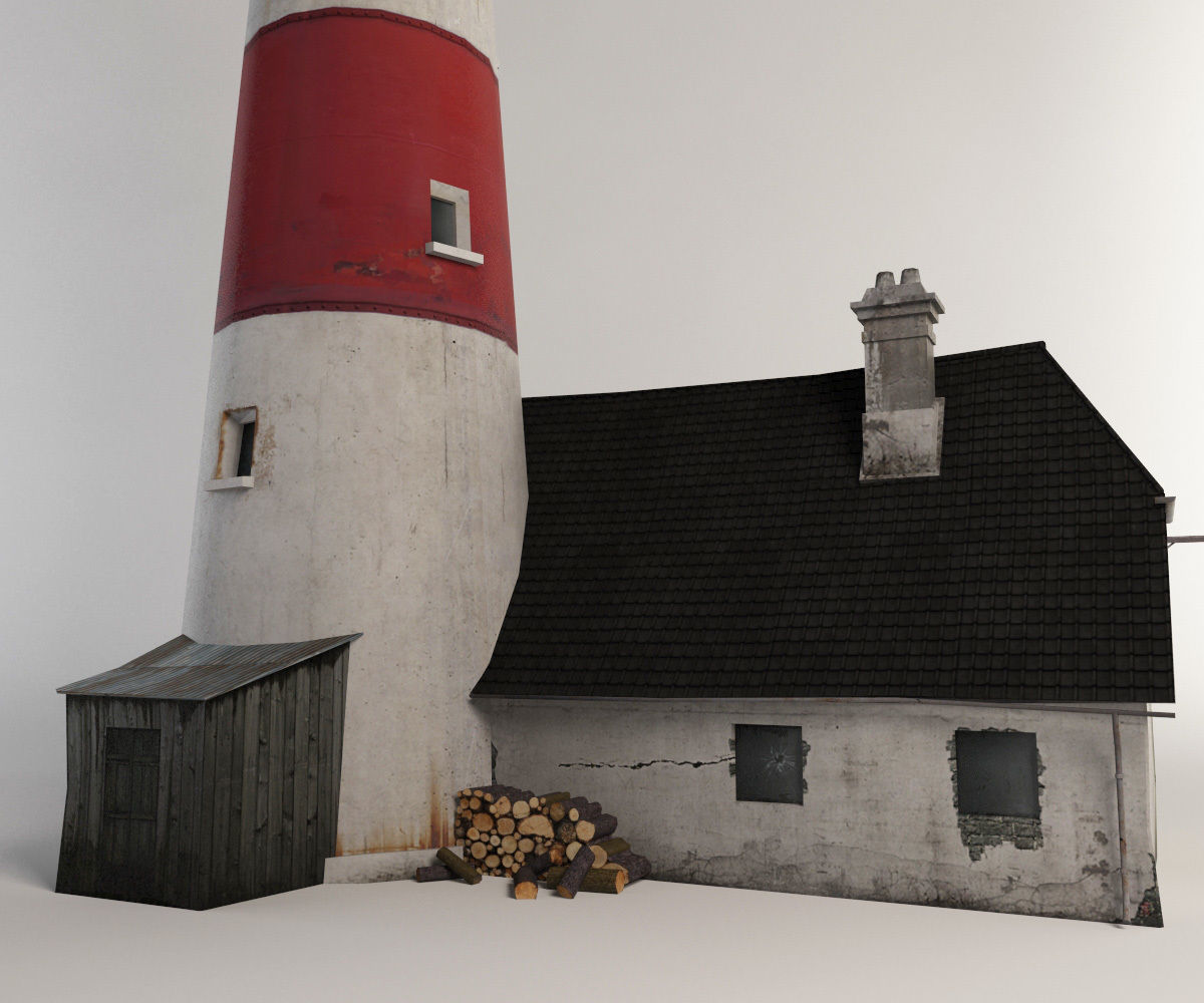 Light house Low-poly 3D model_2