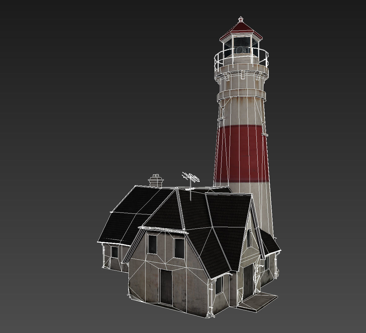 Light house Low-poly 3D model_3