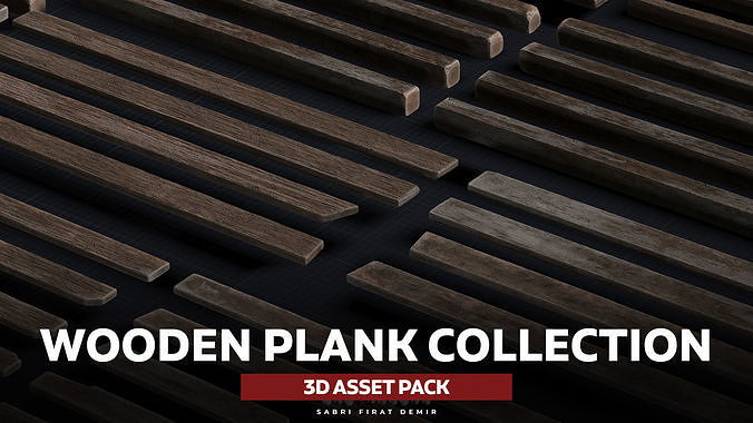 Wooden Plank Pack - High-Quality Wooden Planks Low-poly 3D model