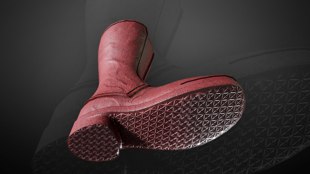 New Superman Boot 2025 David Corenswet Inspired  Low-poly 3D model_7