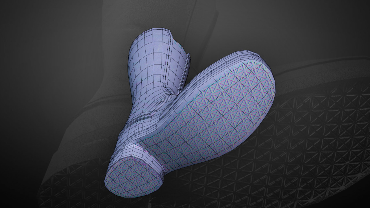 New Superman Boot 2025 David Corenswet Inspired  Low-poly 3D model_11