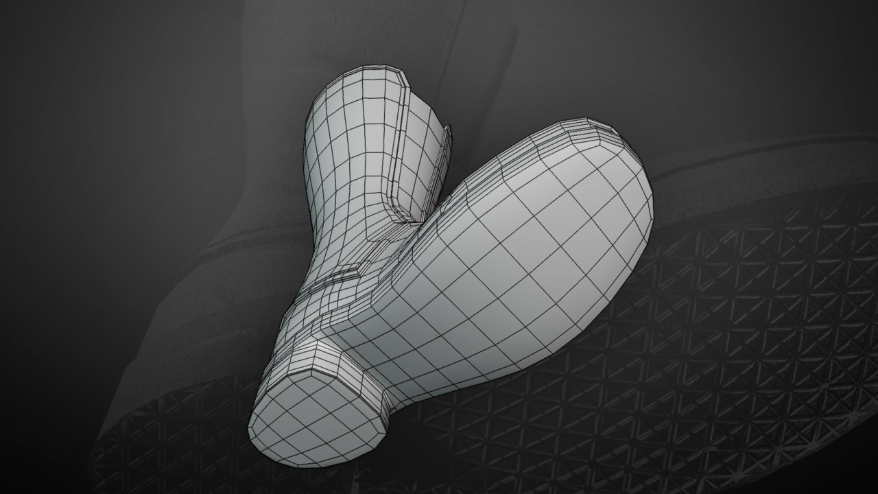 New Superman Boot 2025 David Corenswet Inspired  Low-poly 3D model_10