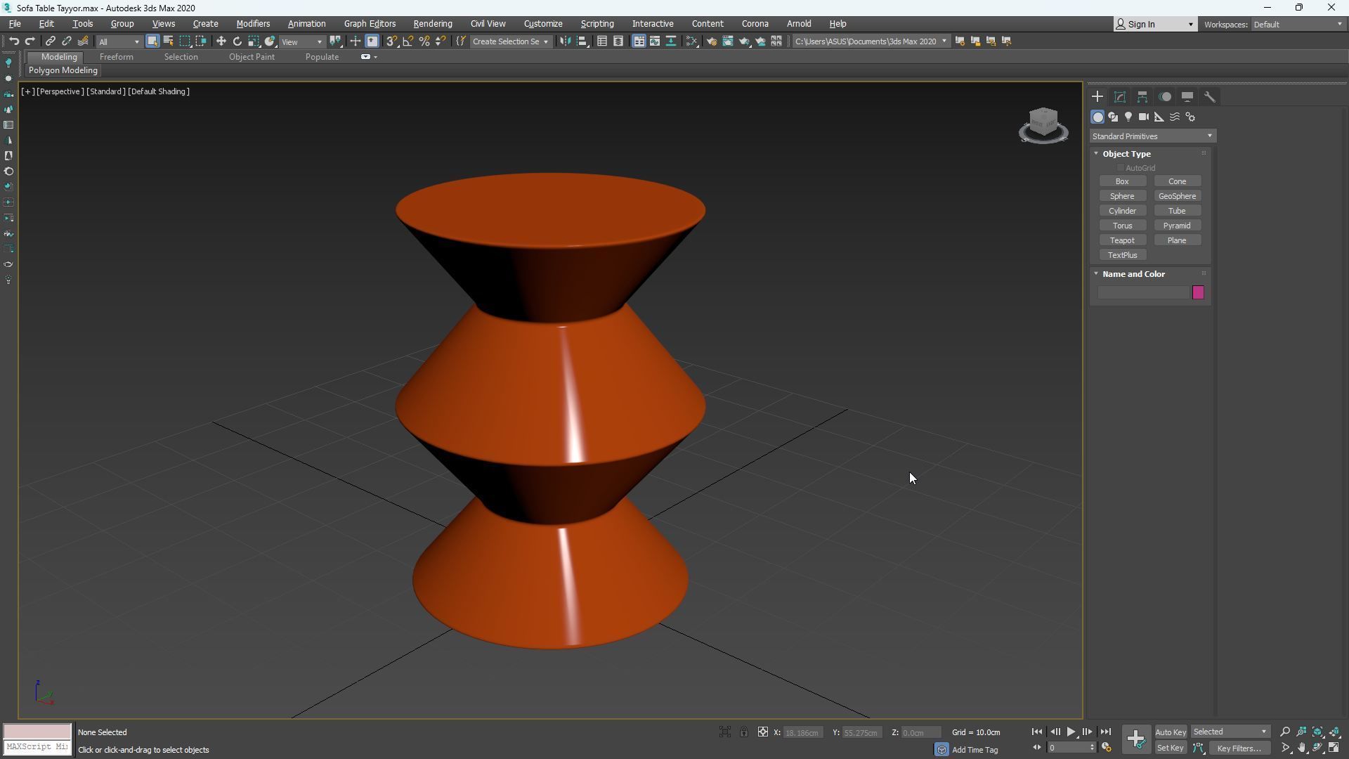 Sofa Table Low-poly 3D model_3