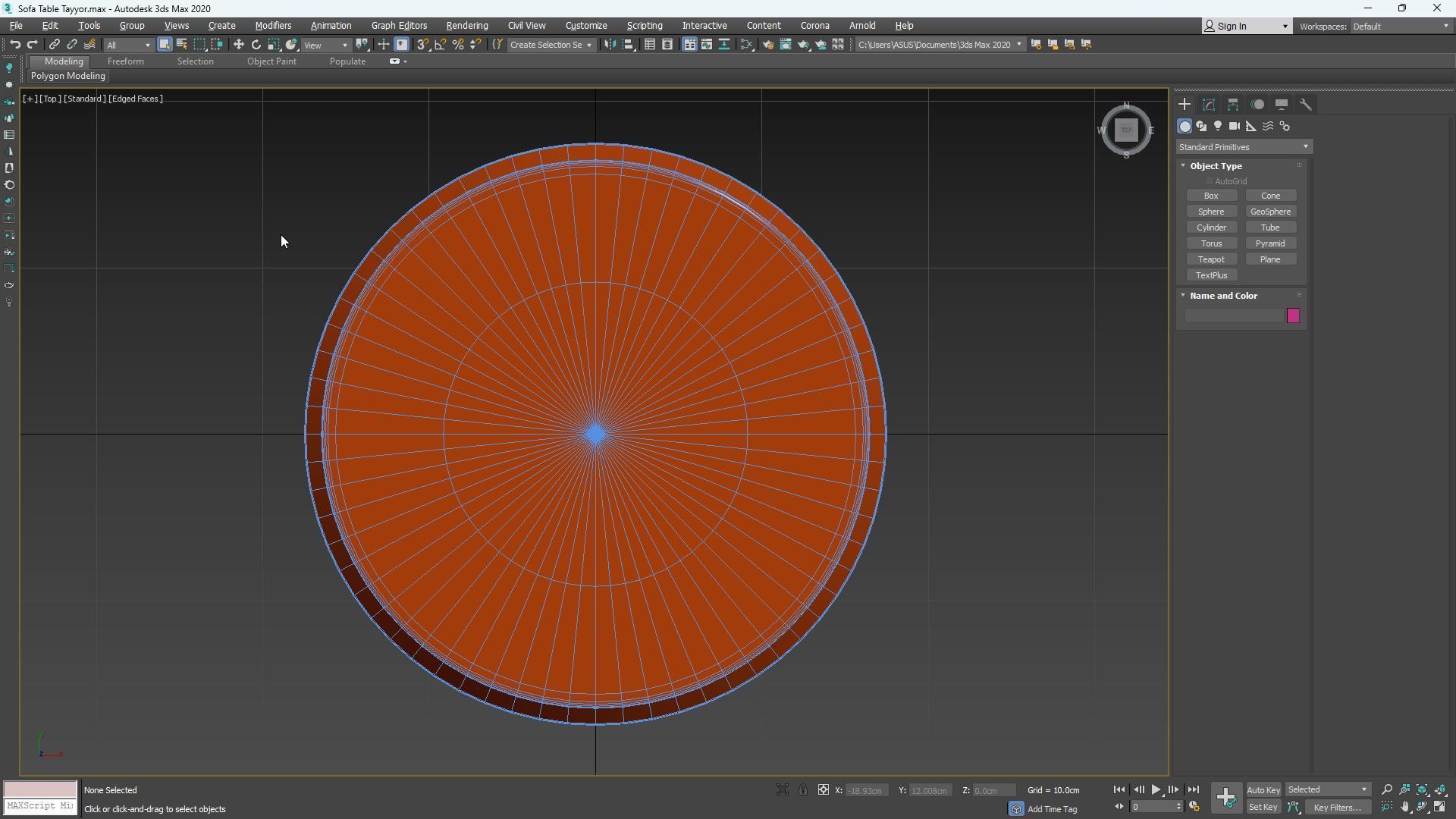 Sofa Table Low-poly 3D model_4