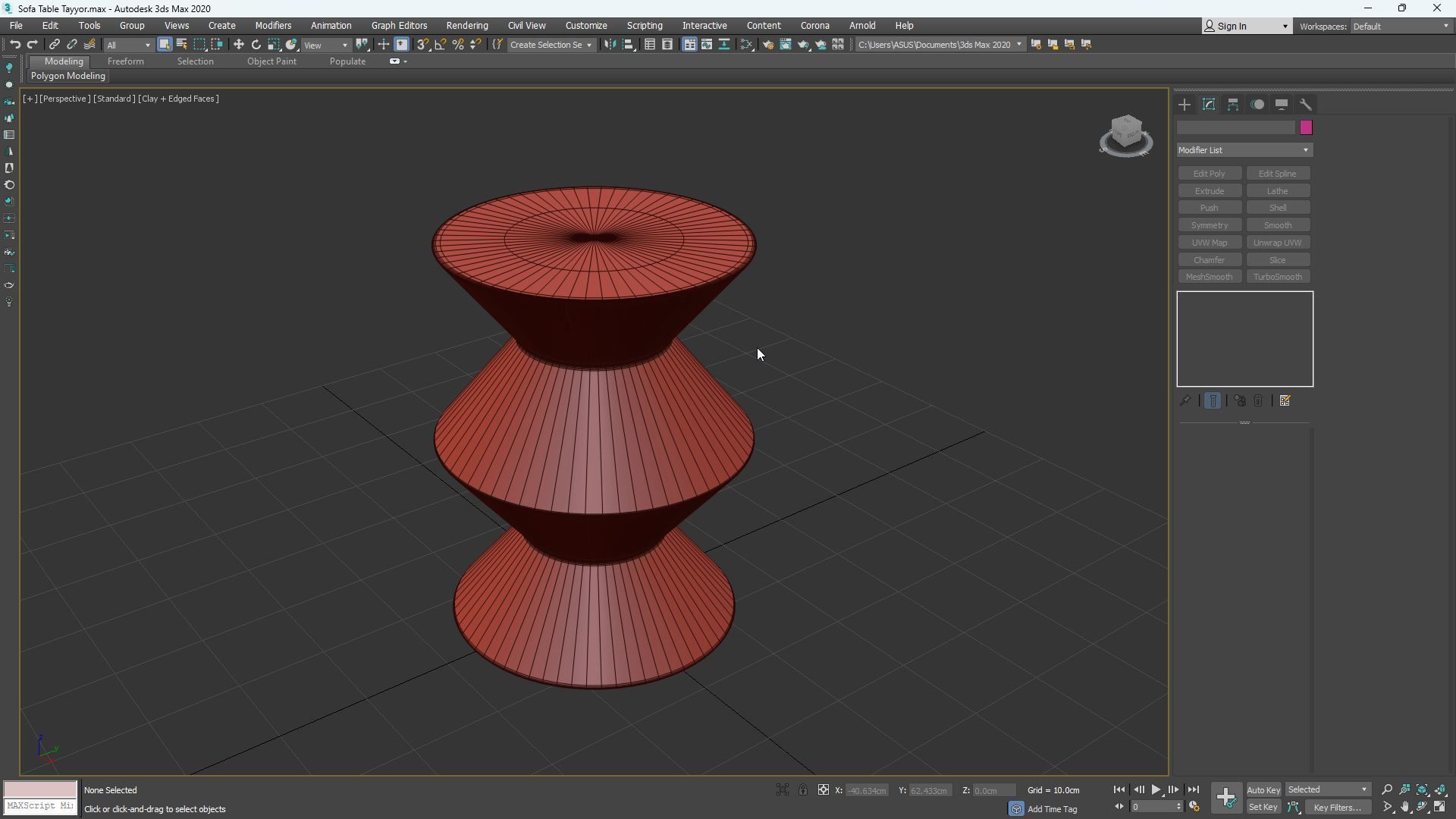 Sofa Table Low-poly 3D model_5