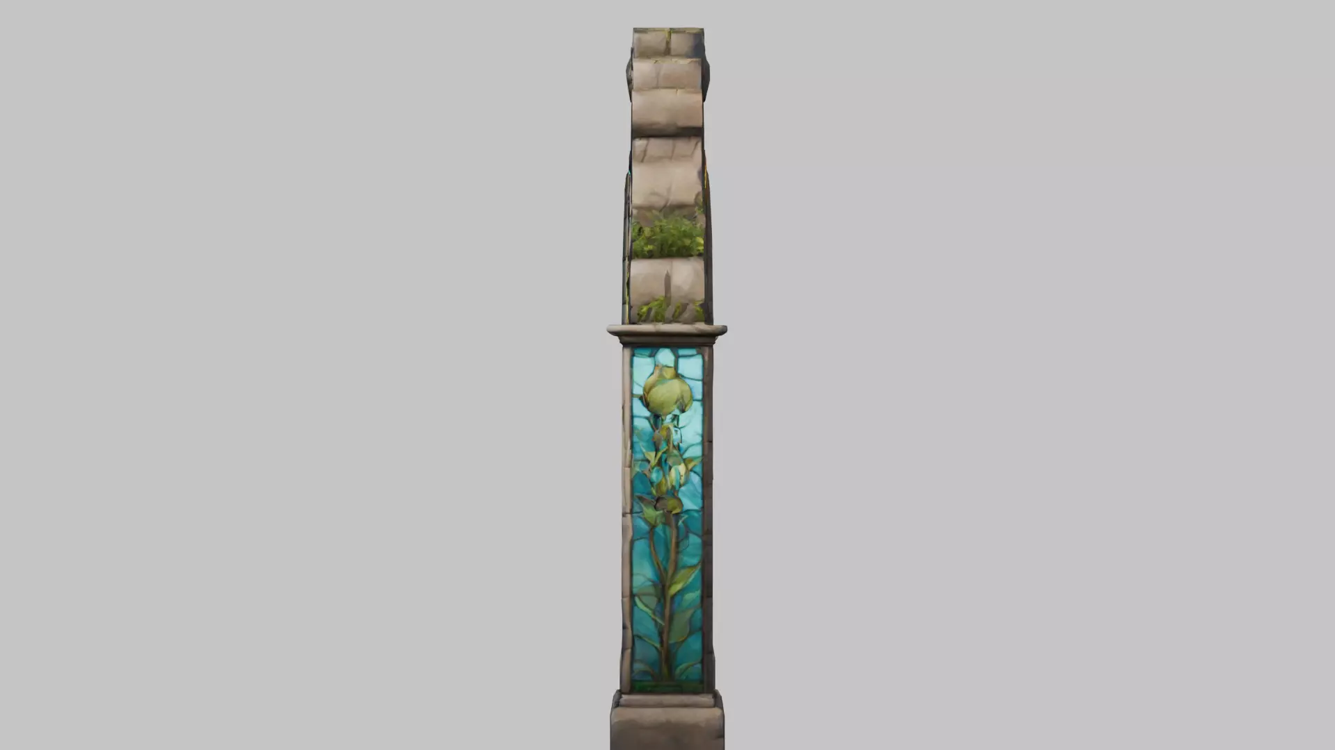 Botanical Stone Arch - Low Poly 3D Model Low-poly 3D model_6