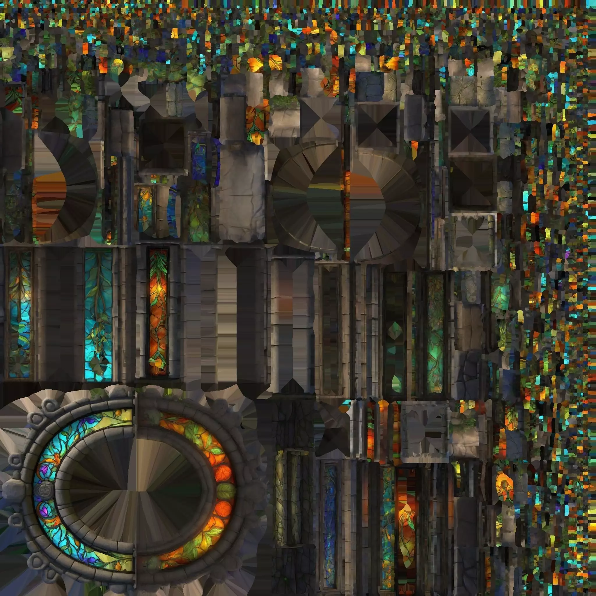 Botanical Stone Arch - Low Poly 3D Model Low-poly 3D model_9