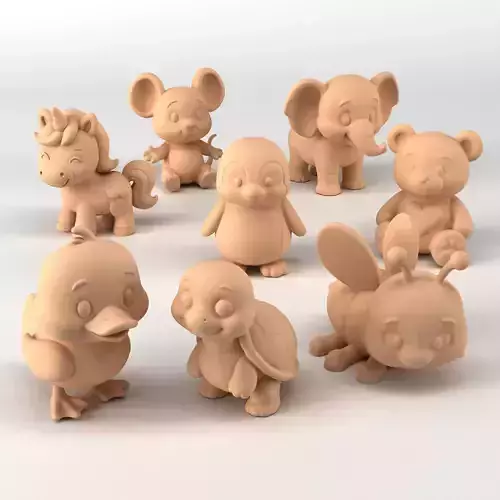 3D Printable Animals Set