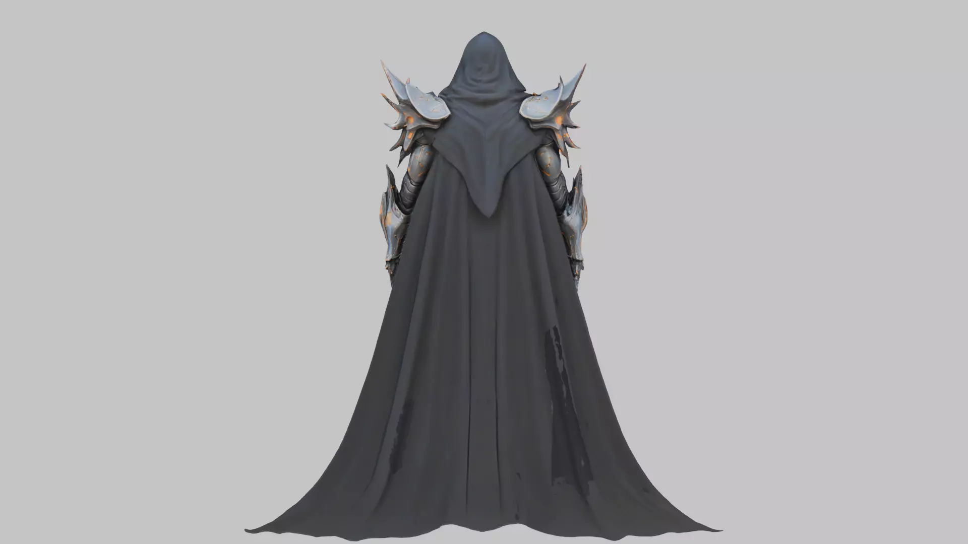 Sci-fi Fantasy Warframe Character Low-poly 3D model_4