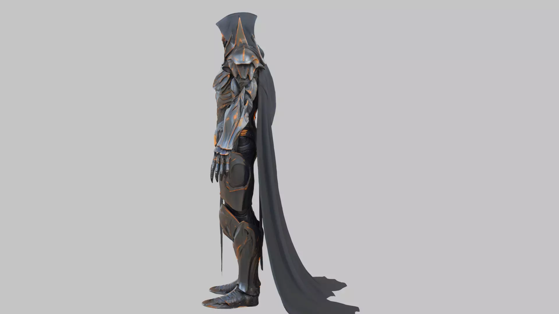 Sci-fi Fantasy Warframe Character Low-poly 3D model_6