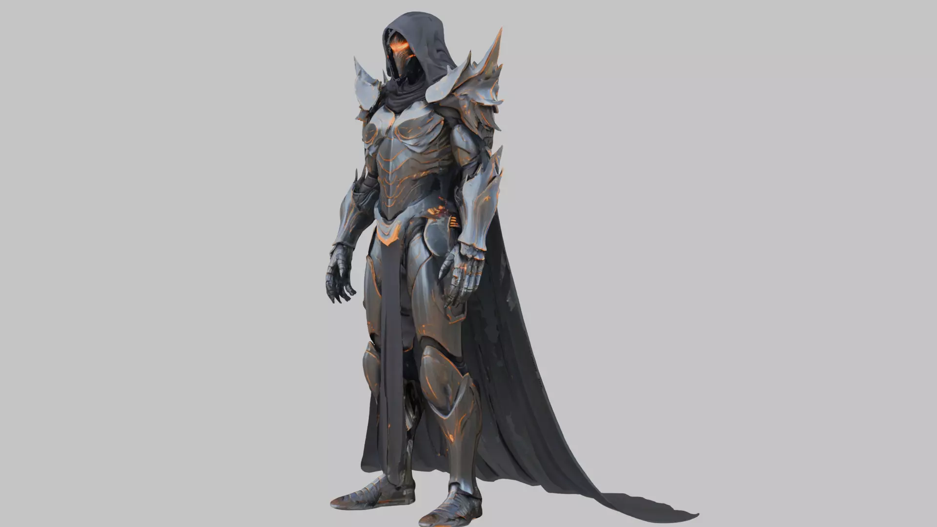 Sci-fi Fantasy Warframe Character Low-poly 3D model_7