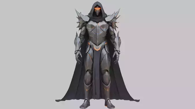 Sci-fi Fantasy Warframe Character Low-poly 3D model