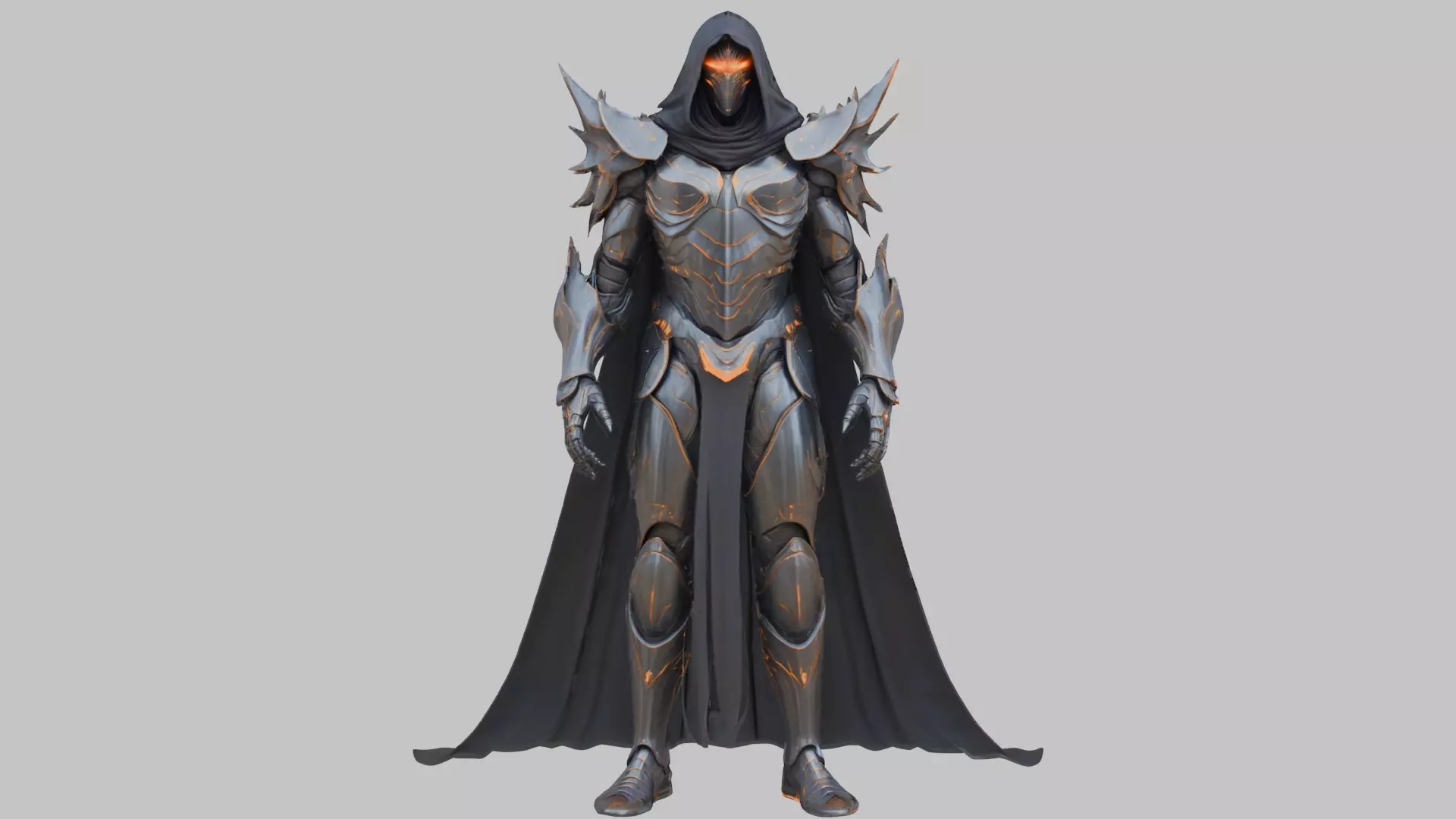 Sci-fi Fantasy Warframe Character Low-poly 3D model_0