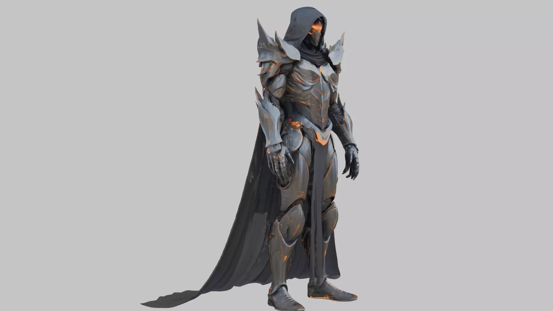 Sci-fi Fantasy Warframe Character Low-poly 3D model_1