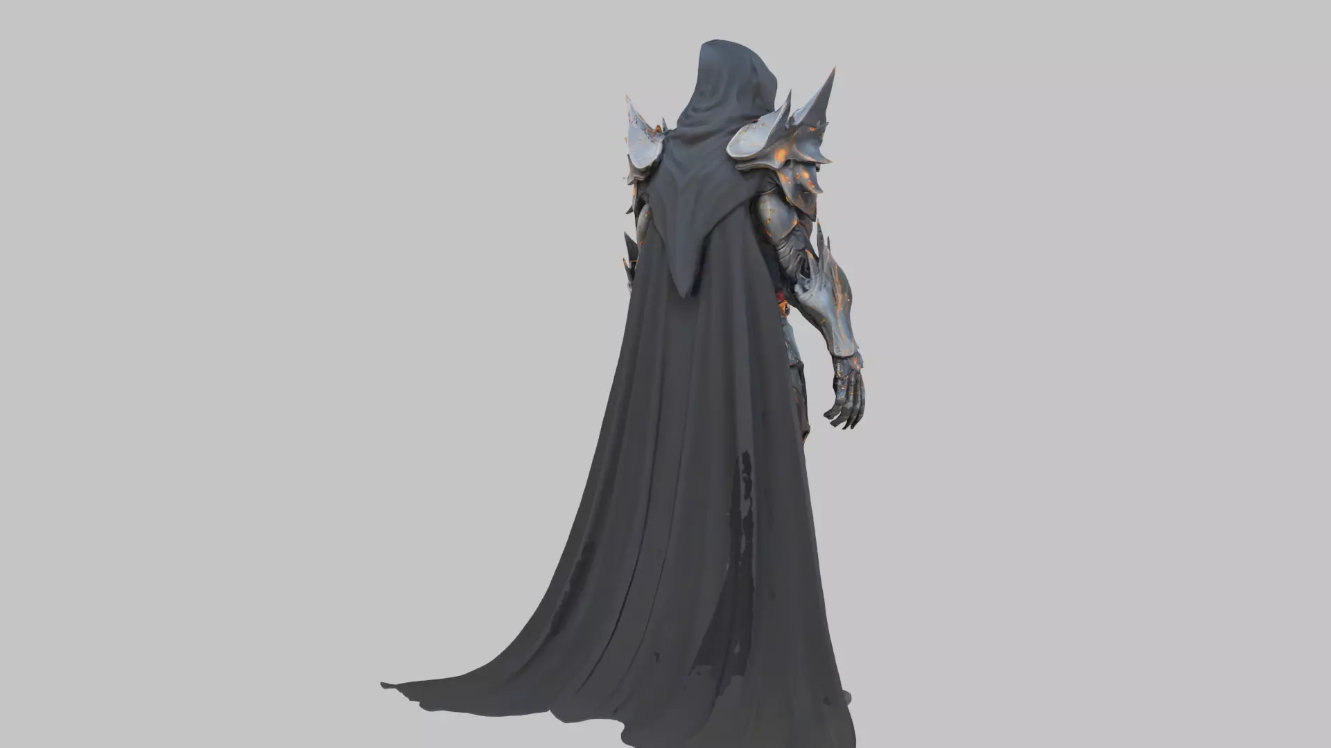 Sci-fi Fantasy Warframe Character Low-poly 3D model_3