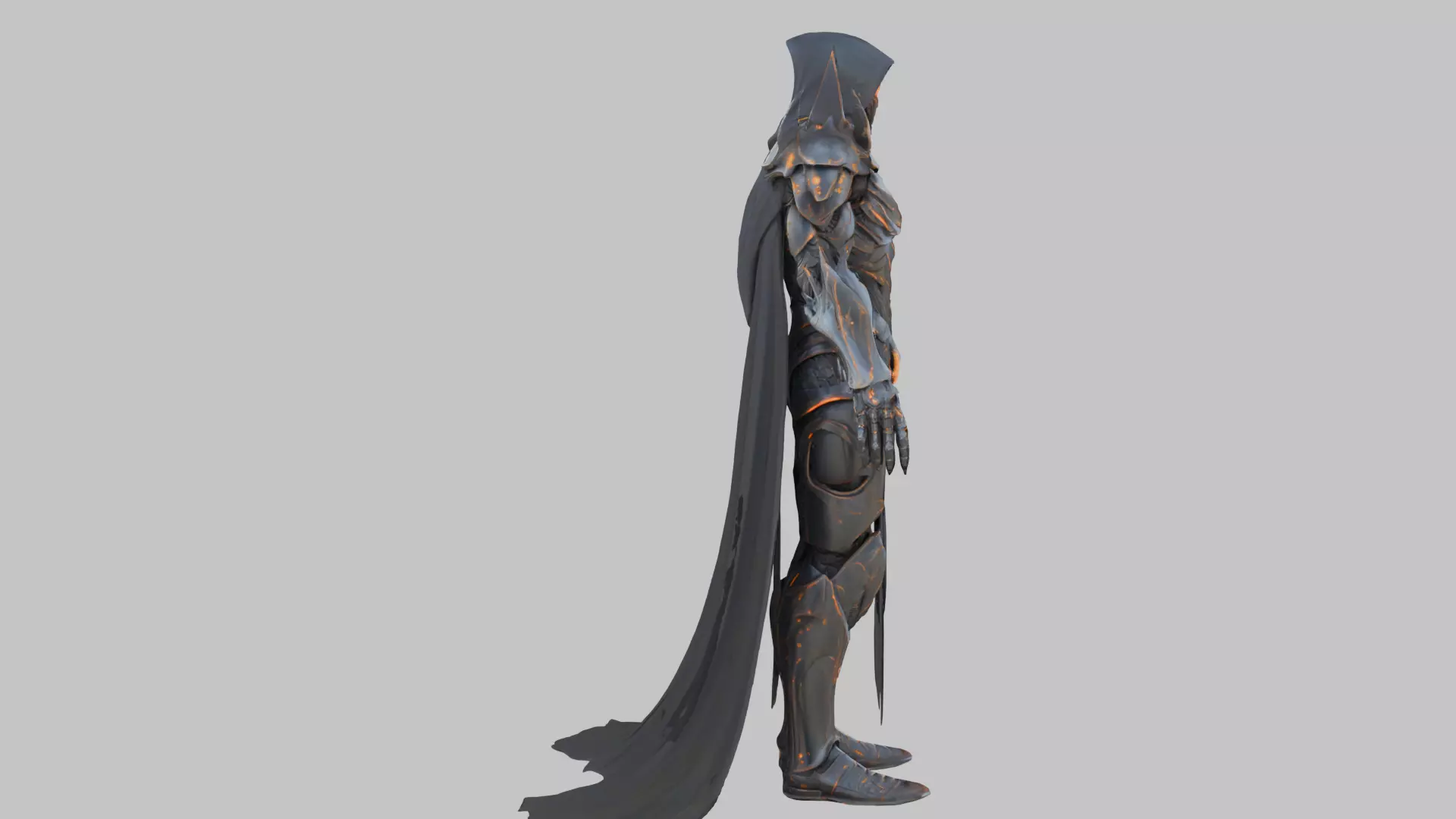 Sci-fi Fantasy Warframe Character Low-poly 3D model_2