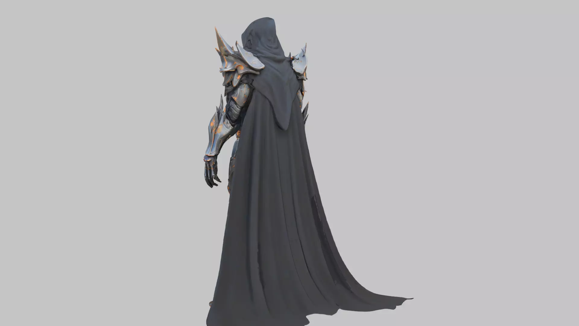 Sci-fi Fantasy Warframe Character Low-poly 3D model_5