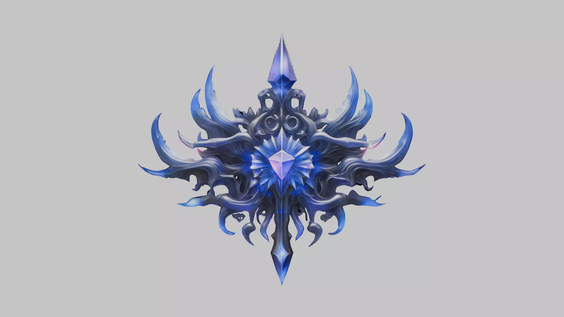 Abstract Crystal Chaos Low-Poly Model Low-poly 3D model_0
