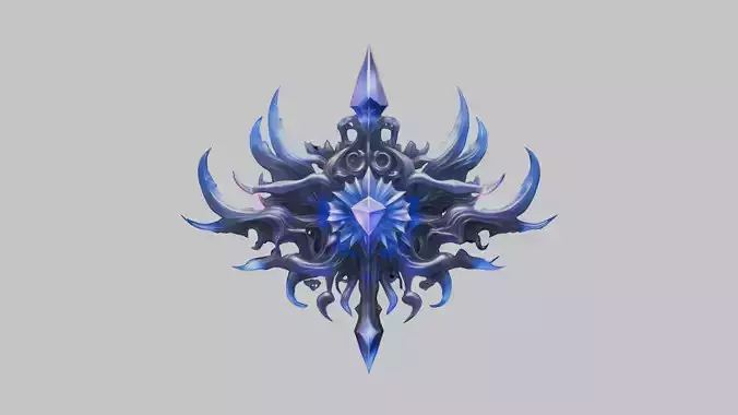 Abstract Crystal Chaos Low-Poly Model