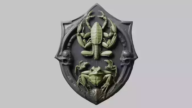 3D Scorpion Shield Emblem