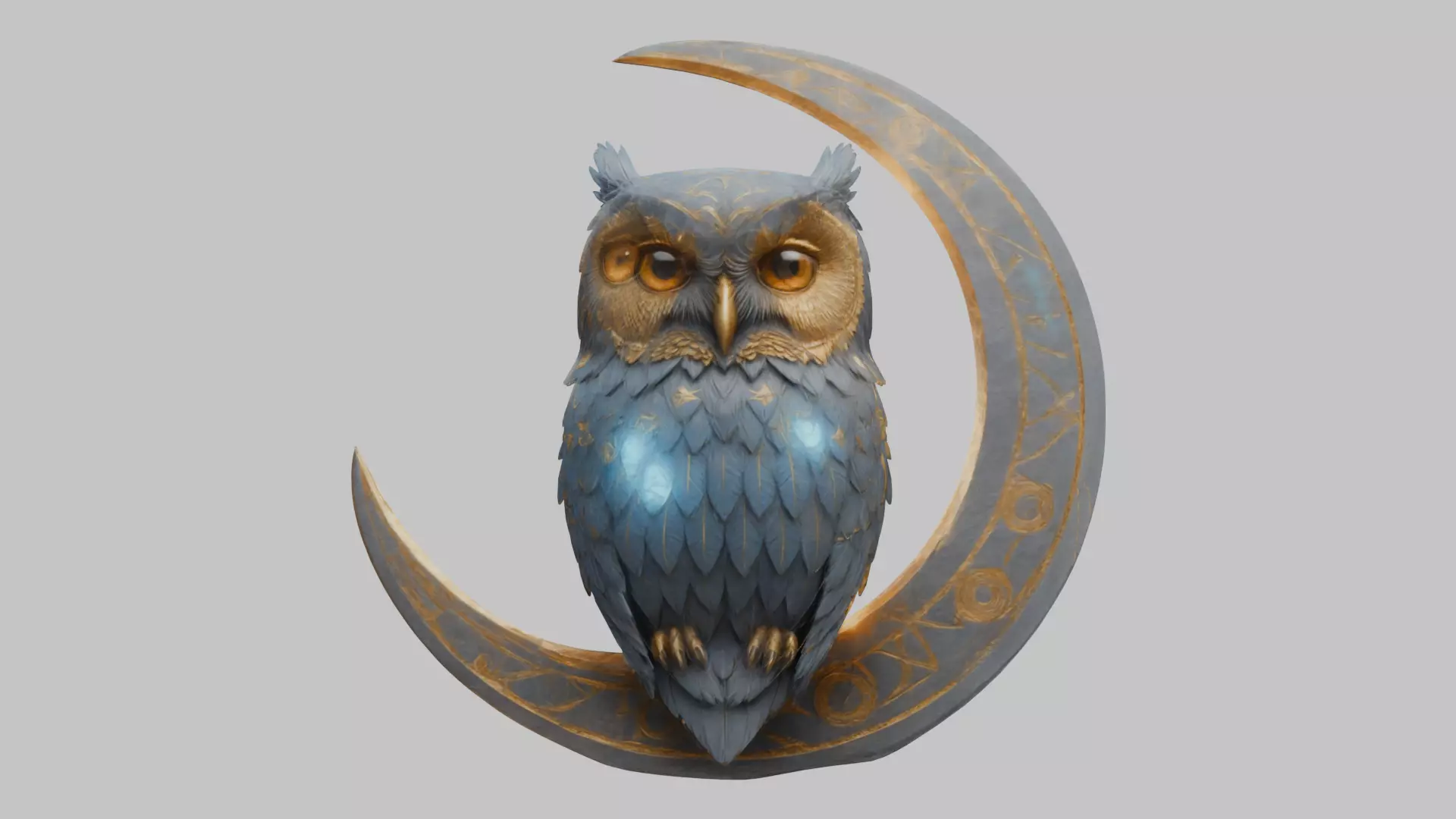 Low Poly Owl 3D Model Low-poly 3D model_4
