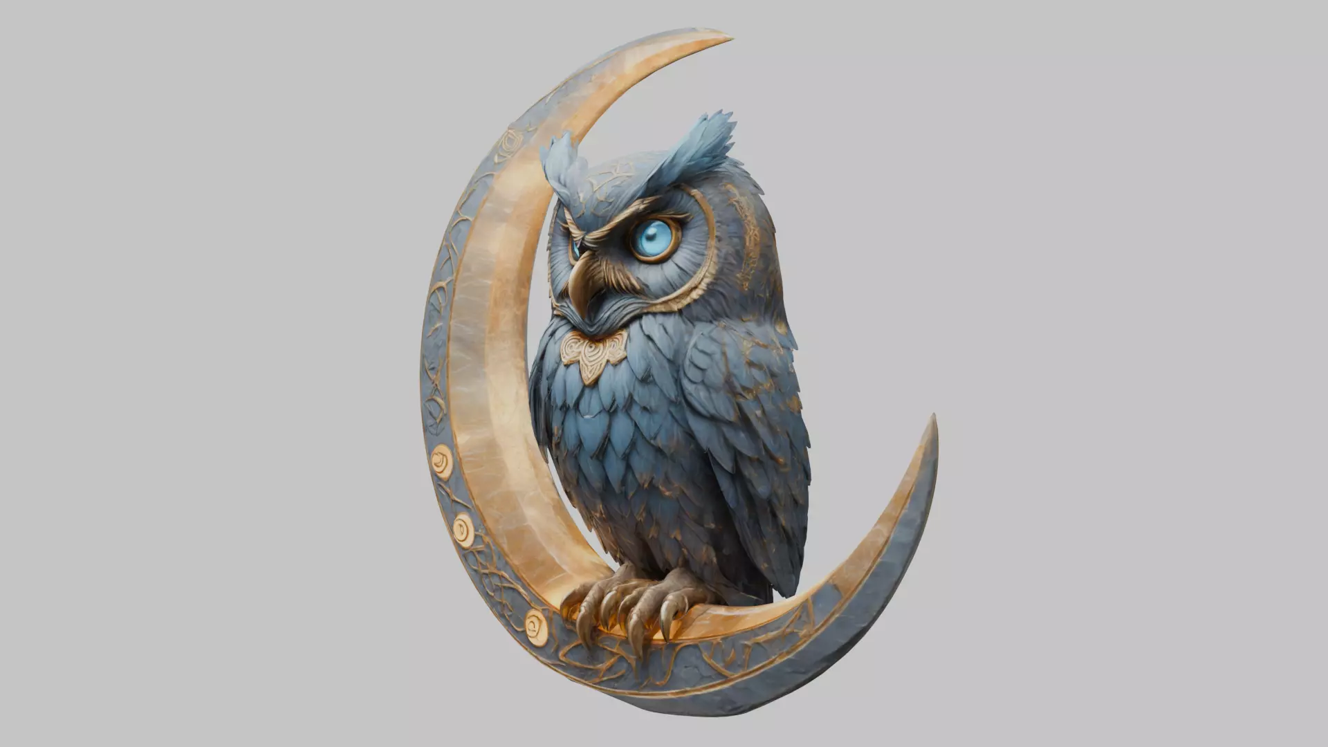 Low Poly Owl 3D Model Low-poly 3D model_7