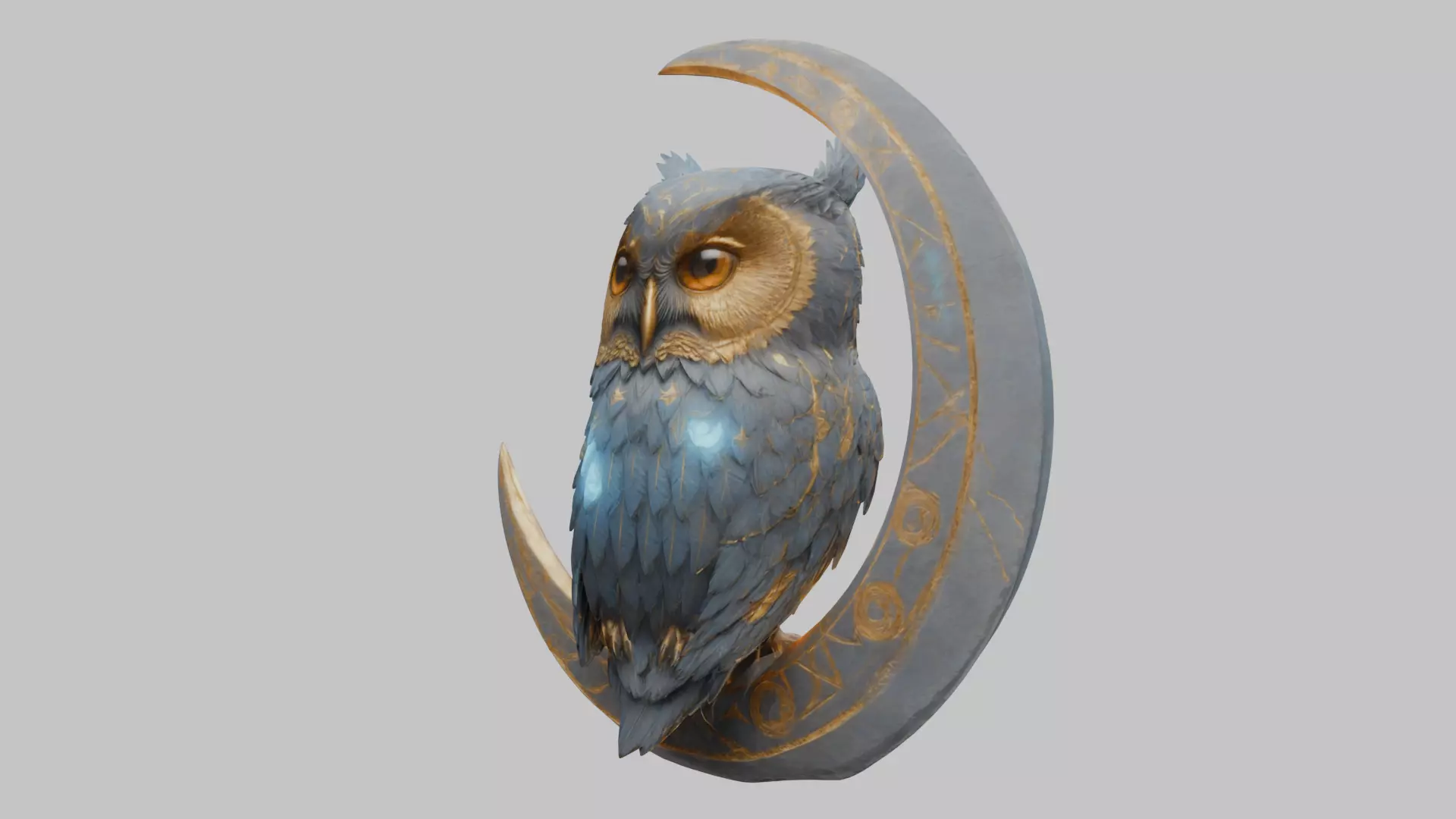 Low Poly Owl 3D Model Low-poly 3D model_3