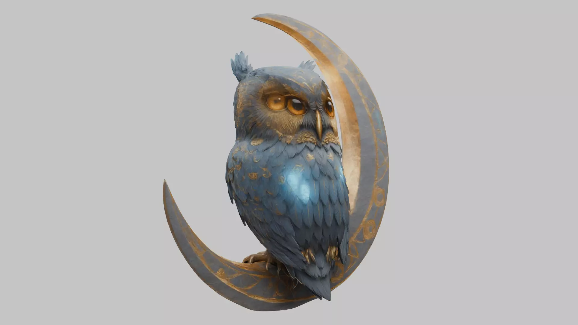 Low Poly Owl 3D Model Low-poly 3D model_5
