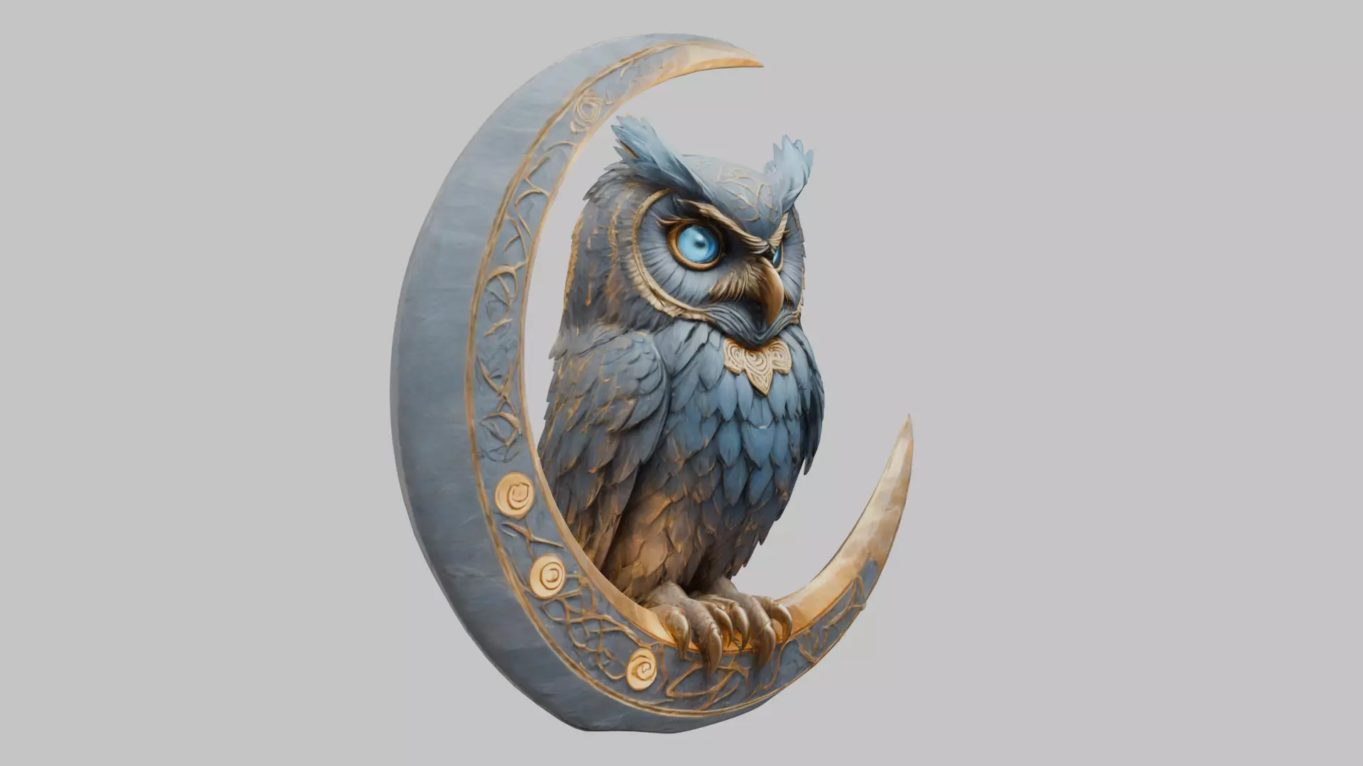 Low Poly Owl 3D Model Low-poly 3D model_1