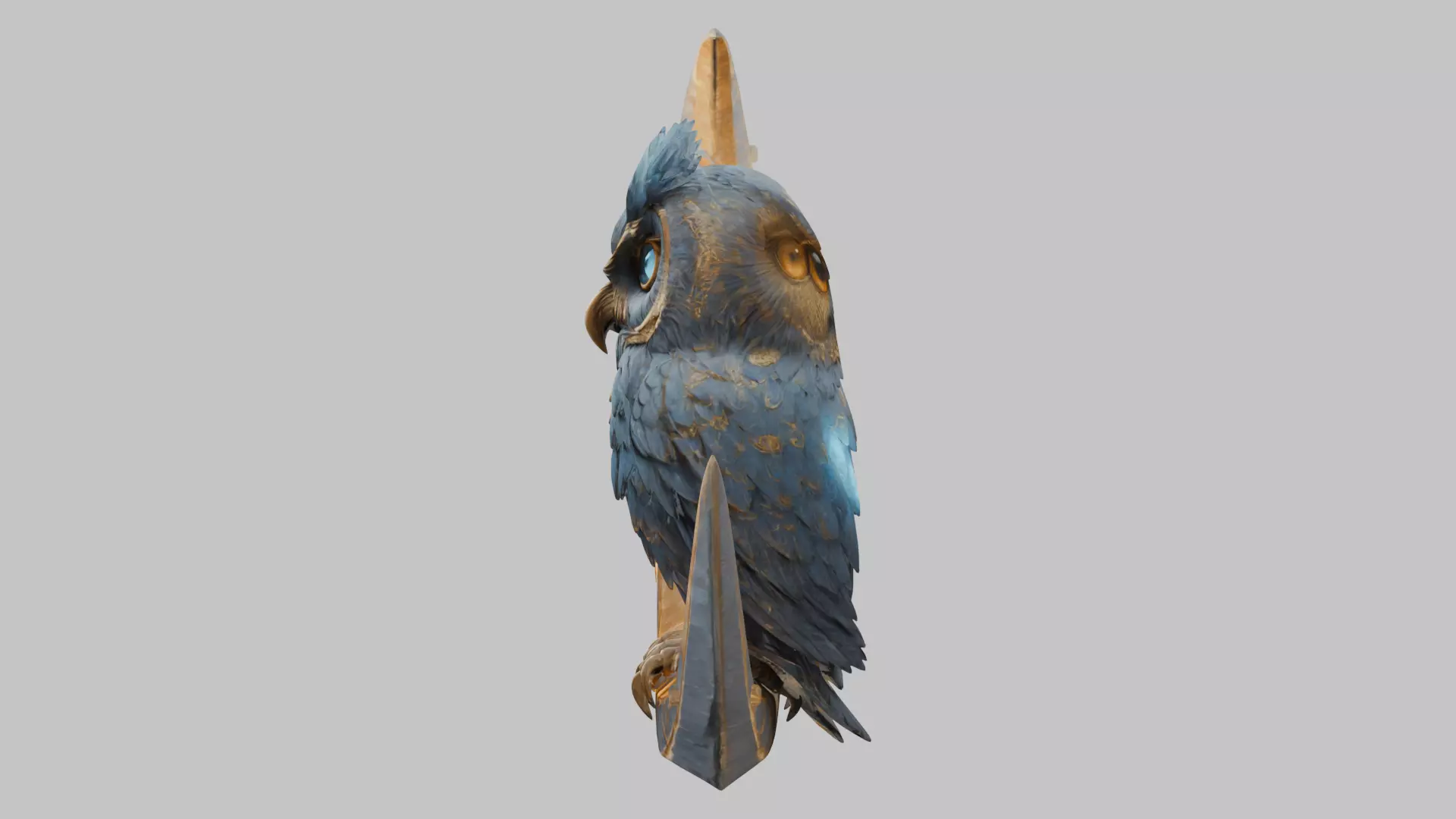 Low Poly Owl 3D Model Low-poly 3D model_6