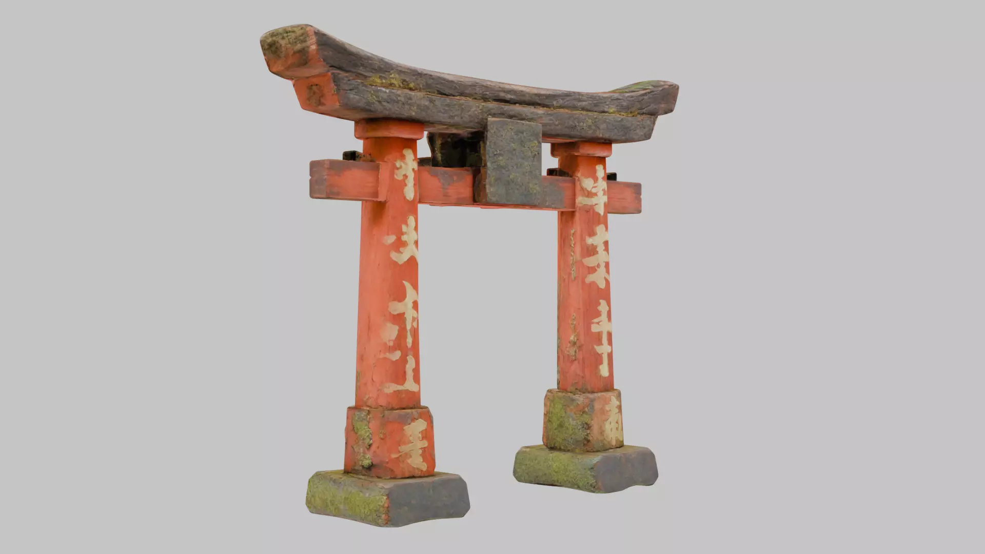 Japanese Torii Gate Low-poly 3D model_5