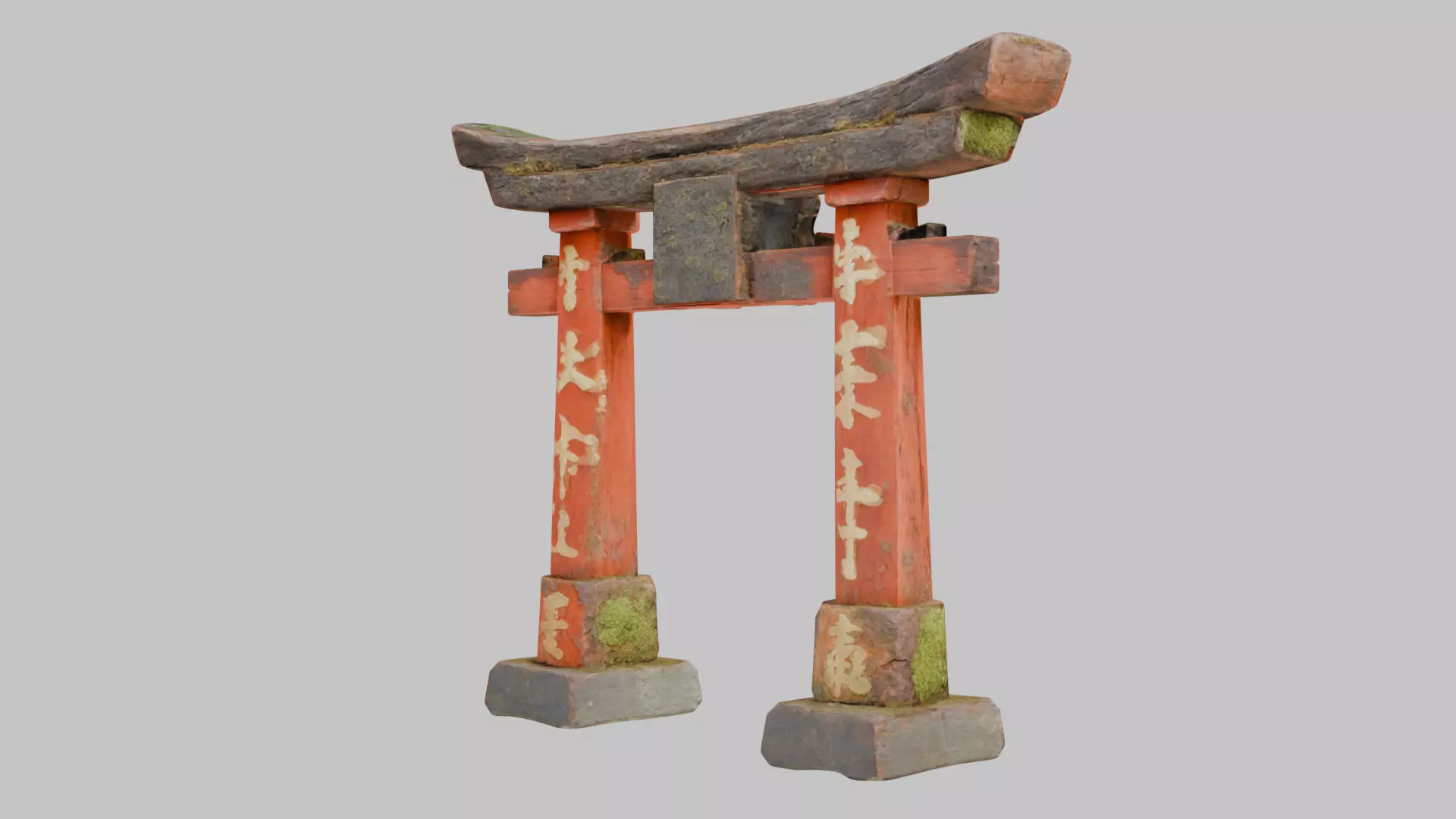 Japanese Torii Gate Low-poly 3D model_3