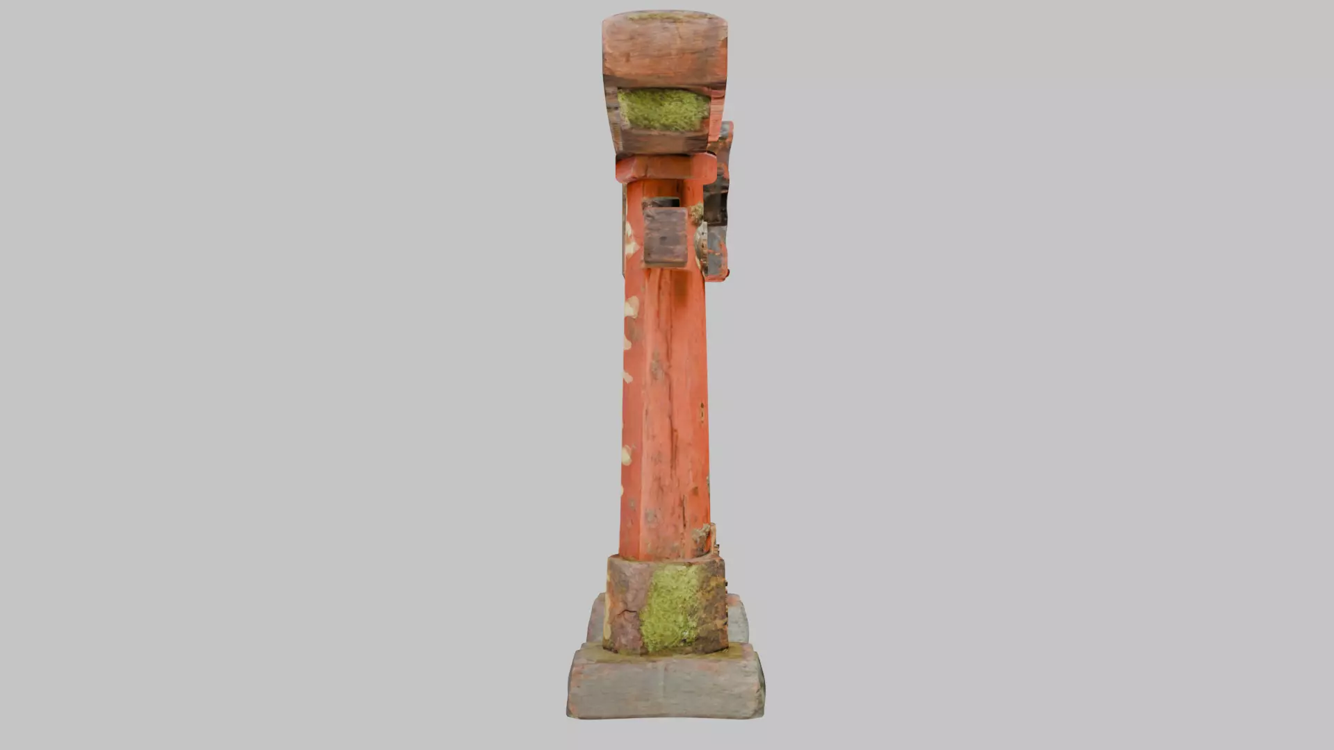 Japanese Torii Gate Low-poly 3D model_2