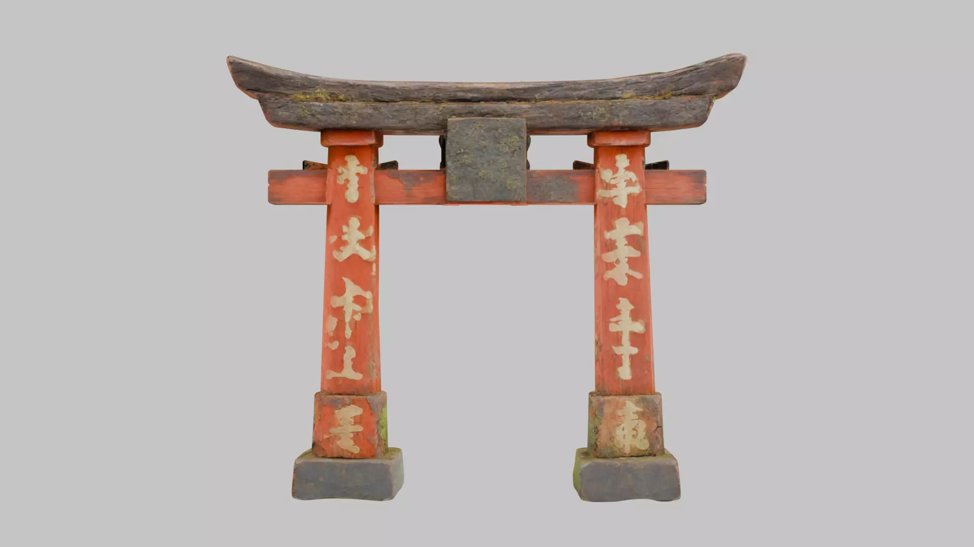 Japanese Torii Gate Low-poly 3D model_4