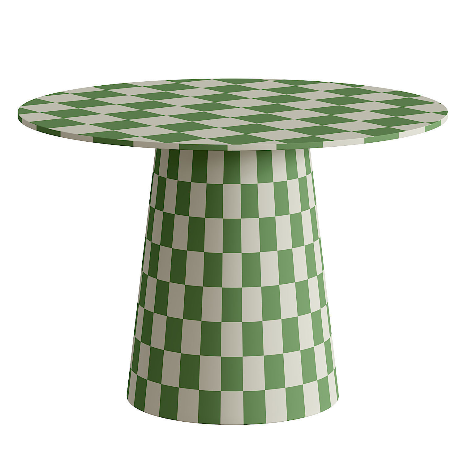 Round Dining Table Small Kitchen Table Low-poly 3D model_3